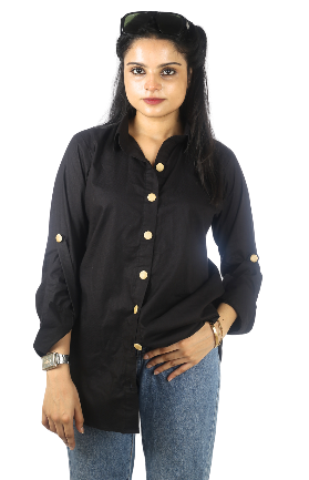 Cambric Women Button Down Shirt Full Sleeve Shirt